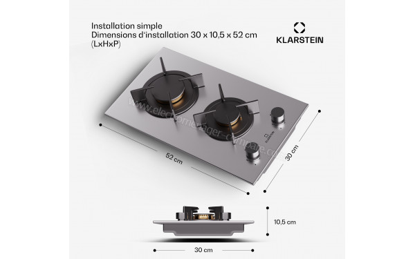 KLARSTEIN Goldflame 2 Inox - Dimensions