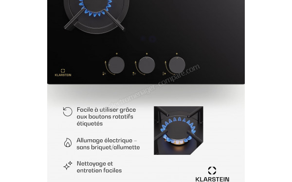 KLARSTEIN Goldflame 3 Noir 2023 - Panneau de commandes