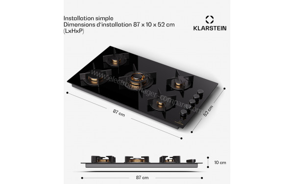 KLARSTEIN Goldflame 5 D - Dimensions