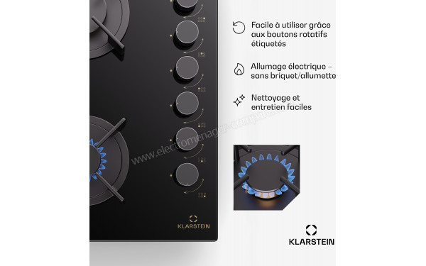KLARSTEIN Goldflame 6 Noir - Panneau de commandes