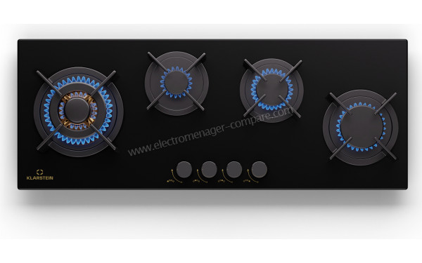 KLARSTEIN Goldflame 4 Slim Noir - Vue du dessus