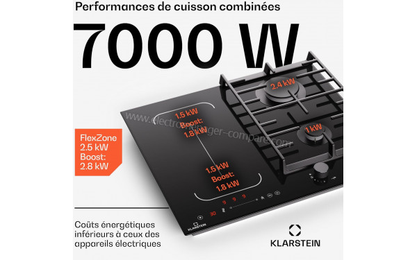 KLARSTEIN MultiChef 4 Noir - Puissance des foyers