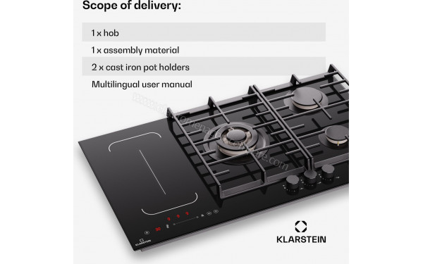 KLARSTEIN MultiChef 5 Noir - Zoom sur les foyers