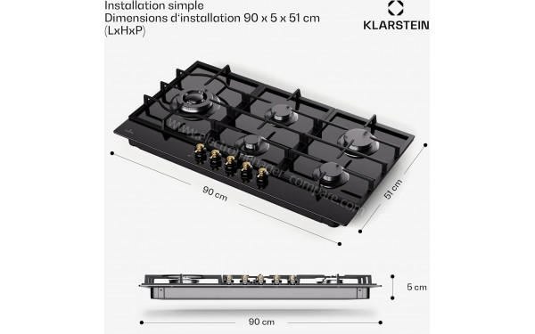 KLARSTEIN Victoria Chef Edition Noir - Dimensions