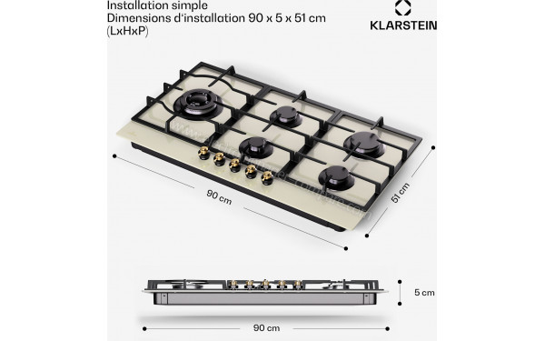 KLARSTEIN Victoria Chef Edition Blanc - Dimensions
