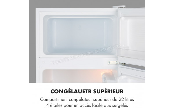 KLARSTEIN Big Daddy Cool 87 L Blanc 2024 - Vue de l'int&eacute;rieur partie cong&eacute;lateur