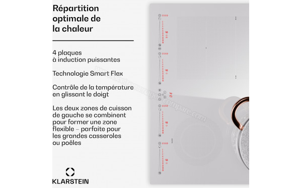 KLARSTEIN Masterzone 60 Hybrid Blanc - R&eacute;partition optimale de la chaleur
