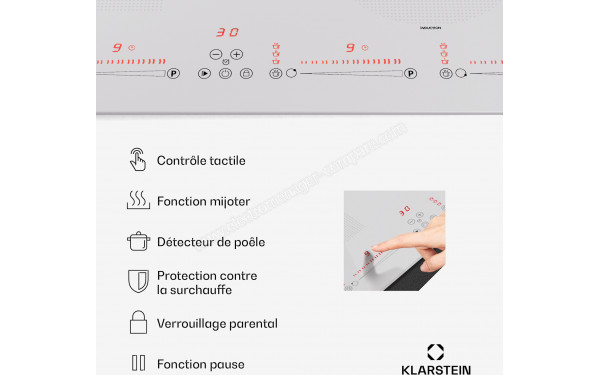 KLARSTEIN Masterzone 60 Hybrid Blanc - Panneau de commandes