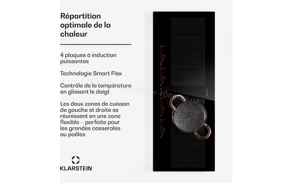 KLARSTEIN Masterzone 90 Slim Flex Noir - R&eacute;partition optimale de la chaleur