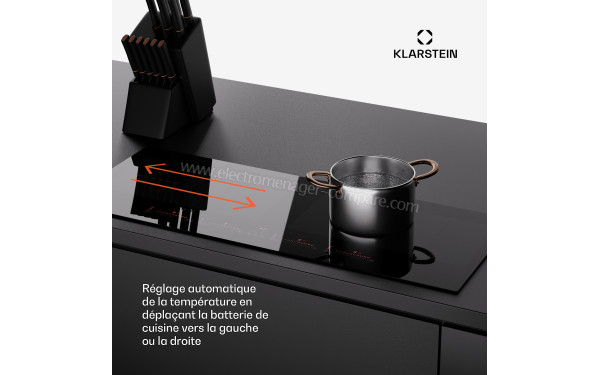 KLARSTEIN Masterzone 90 Slim Flex Noir - R&eacute;glage automatique de la temp&eacute;rature