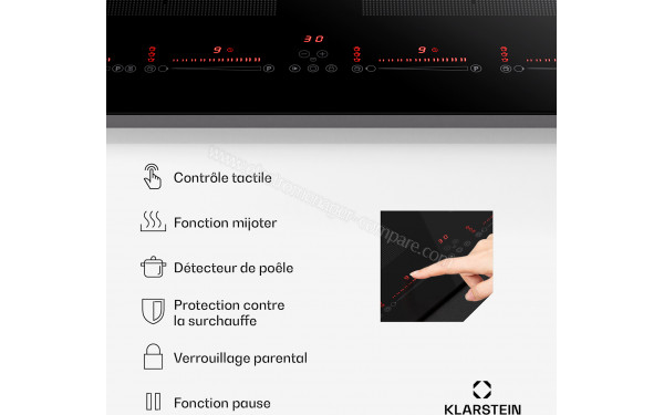 KLARSTEIN Masterzone 90 Slim Flex Noir - Panneau de commandes