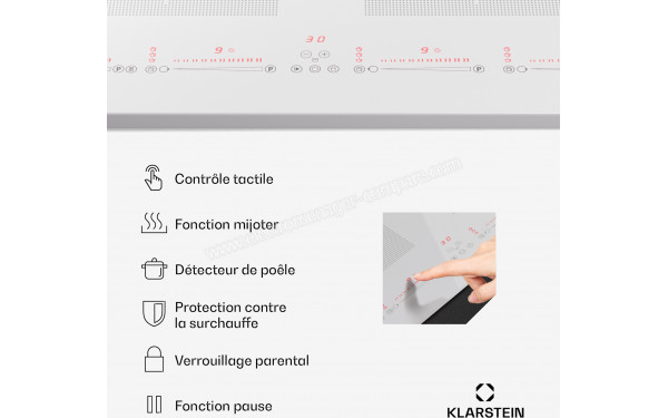 KLARSTEIN Masterzone 90 Slim Flex Blanc - Panneau de commandes