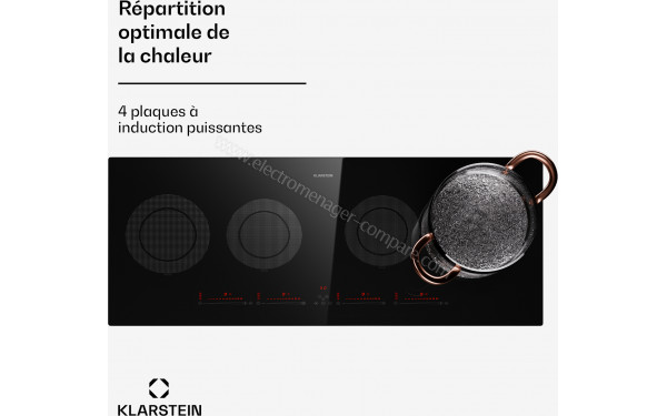 KLARSTEIN Masterzone Slim Round Noir - R&eacute;partition de la chaleur