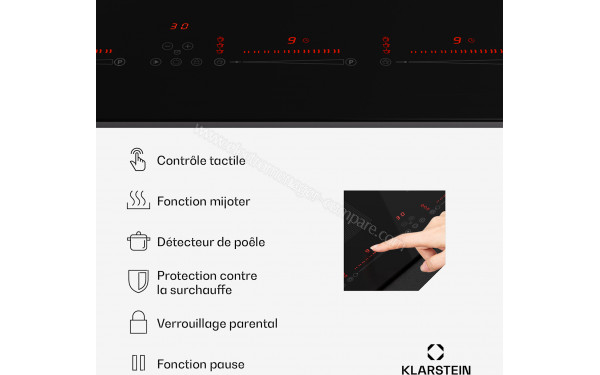 KLARSTEIN Masterzone Slim Round Noir - Panneau de commandes