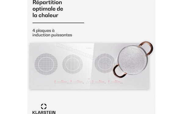 KLARSTEIN Masterzone Slim Round Blanc - R&eacute;partition de la chaleur