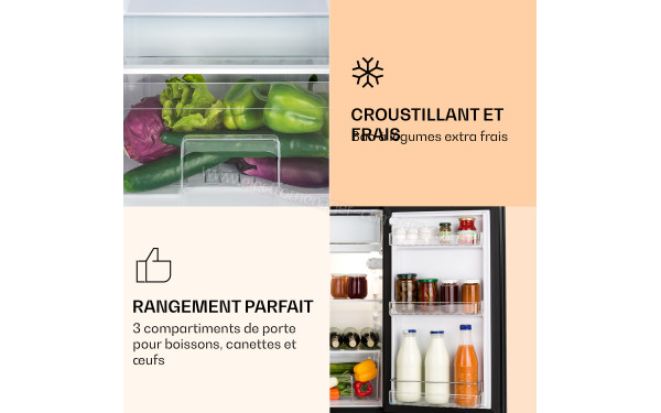 KLARSTEIN Luminance Frost 91 L Noir 2024 - Bac fra&icirc;cheur et balconnets