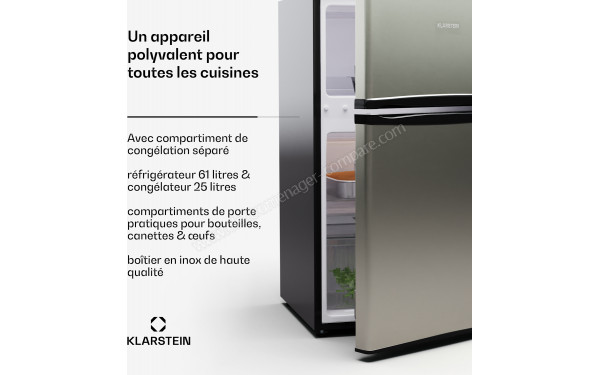 KLARSTEIN Big Daddy Cool 86 L Argent - Mise en situation