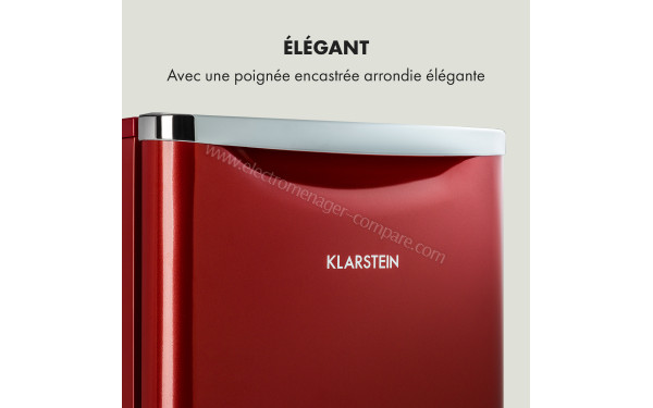 KLARSTEIN Yummy 90 L Rouge 2024 - Zoom sur la poign&eacute;e int&eacute;gr&eacute;e