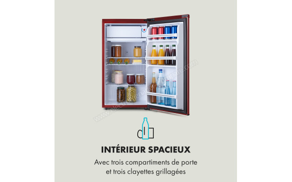 KLARSTEIN Yummy 90 L Rouge 2024 - Vue de l'int&eacute;rieur