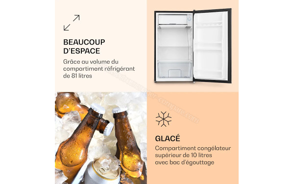 KLARSTEIN Spitzbergen Uni Noir 2024 - Vue de l'int&eacute;rieur