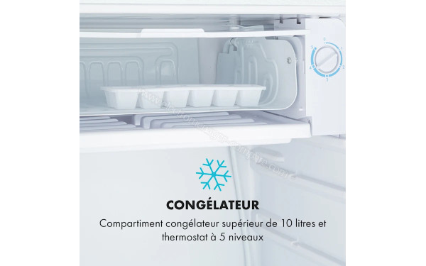 KLARSTEIN Spitzbergen Uni Blanc 2024 - Vue de l'int&eacute;rieur partie cong&eacute;lateur