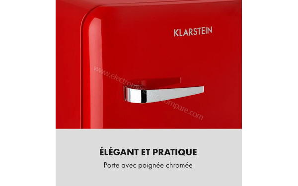 KLARSTEIN Audrey Mini 2 en 1 Rouge 2024 - Zoom sur la poign&eacute;e