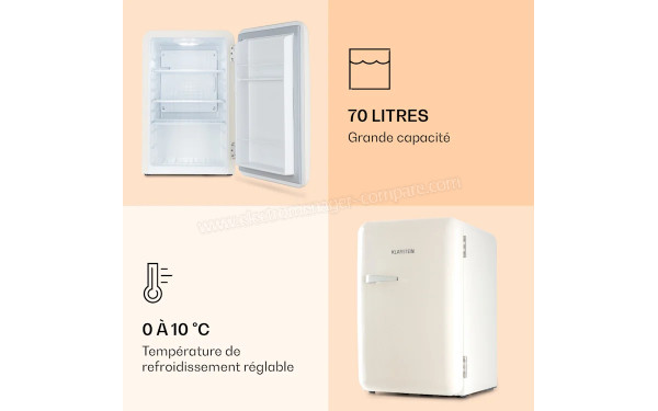 KLARSTEIN Audrey 70 L Cr&egrave;me 2024 - Dimensions