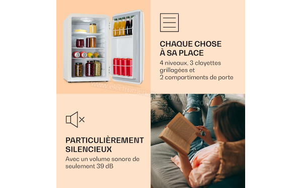 KLARSTEIN Audrey 70 L Cr&egrave;me 2024 - Vue de l'int&eacute;rieur