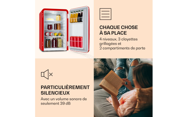 KLARSTEIN Audrey 70 L Rouge 2024 - Vue de l'int&eacute;rieur