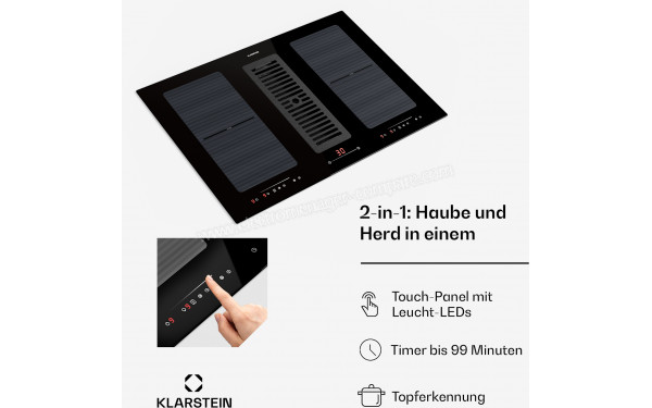 KLARSTEIN Full House 77 Down Air System Noir - Panneau de commandes