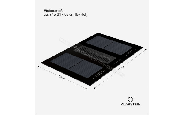 KLARSTEIN Full House 77 Down Air System Noir - Dimensions