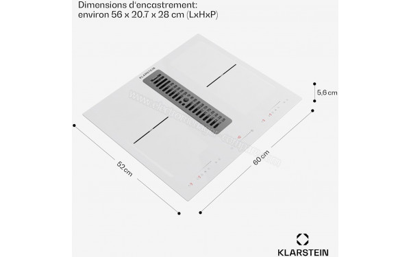 KLARSTEIN Full House 60 Down Air System Blanc - Dimensions