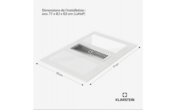 KLARSTEIN Full House 77 Down Air System Blanc - Dimensions