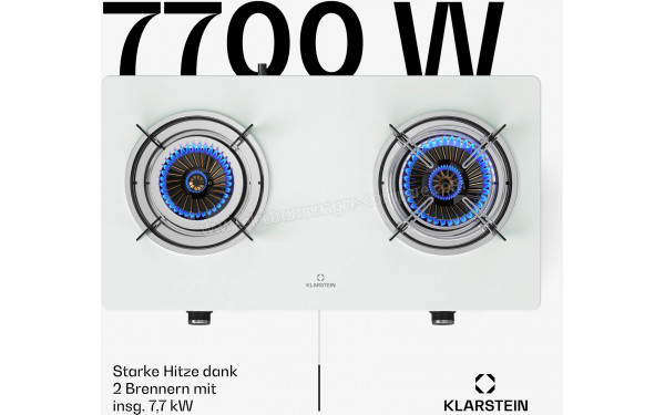 KLARSTEIN Barzona 2 Blanc - Puissance de cuisson