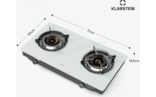 KLARSTEIN Barzona 2 Blanc - Dimensions