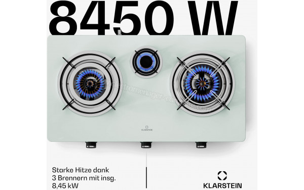 KLARSTEIN Barzona 3 Blanc - Puissance de cuisson