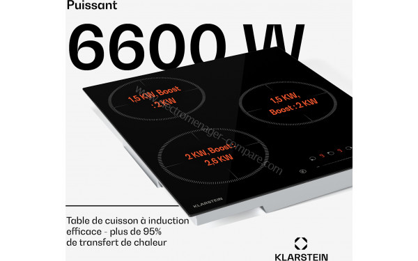 KLARSTEIN Delicatessa 45 Noir - Puissance de cuisson