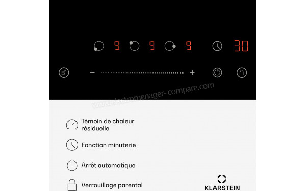KLARSTEIN Delicatessa 45 Noir - Panneau de commandes
