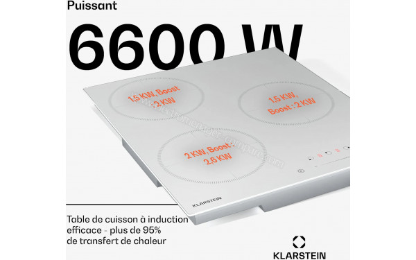 KLARSTEIN Delicatessa 45 Blanc - Puissance de cuisson