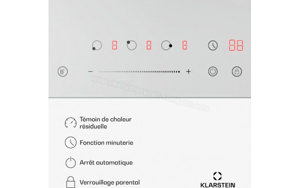 KLARSTEIN Delicatessa 45 Blanc - Panneau de commandes