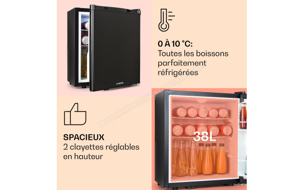 KLARSTEIN Happy Hour 38 Noir 2024 - Dimensions