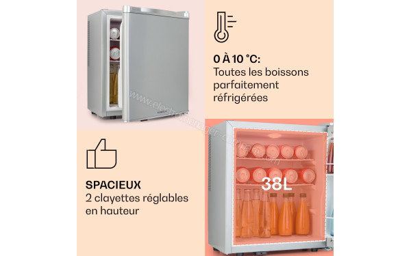 KLARSTEIN Happy Hour 38 Argent 2024 - Dimensions