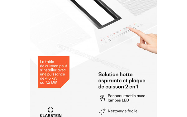 KLARSTEIN Chef-Fusion Down Air System 77 Blanc - Panneau de commandes