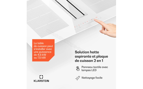 KLARSTEIN Chef-Fusion Down Air System 90 Blanc - Panneau de commandes