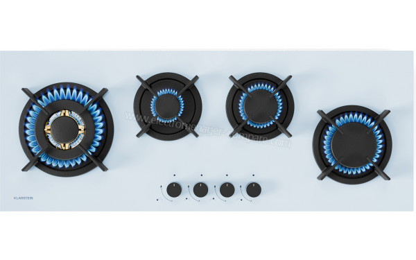 KLARSTEIN Goldflame 4 Slim Blanc - Vue du dessus