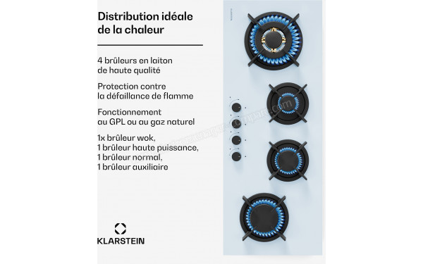 KLARSTEIN Goldflame 4 Slim Blanc - Mise en situation