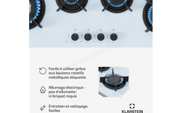 KLARSTEIN Goldflame 4 Slim Blanc - Mise en situation