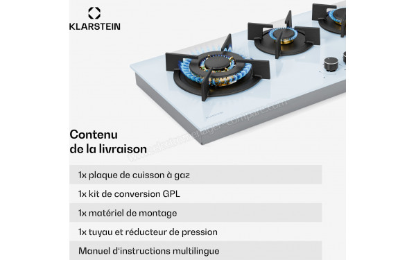 KLARSTEIN Goldflame 4 Slim Blanc - Mise en situation