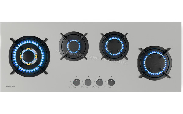 KLARSTEIN Goldflame 4 Slim Argent - Vue du dessus