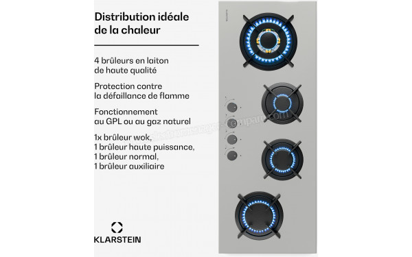 KLARSTEIN Goldflame 4 Slim Argent - Mise en situation